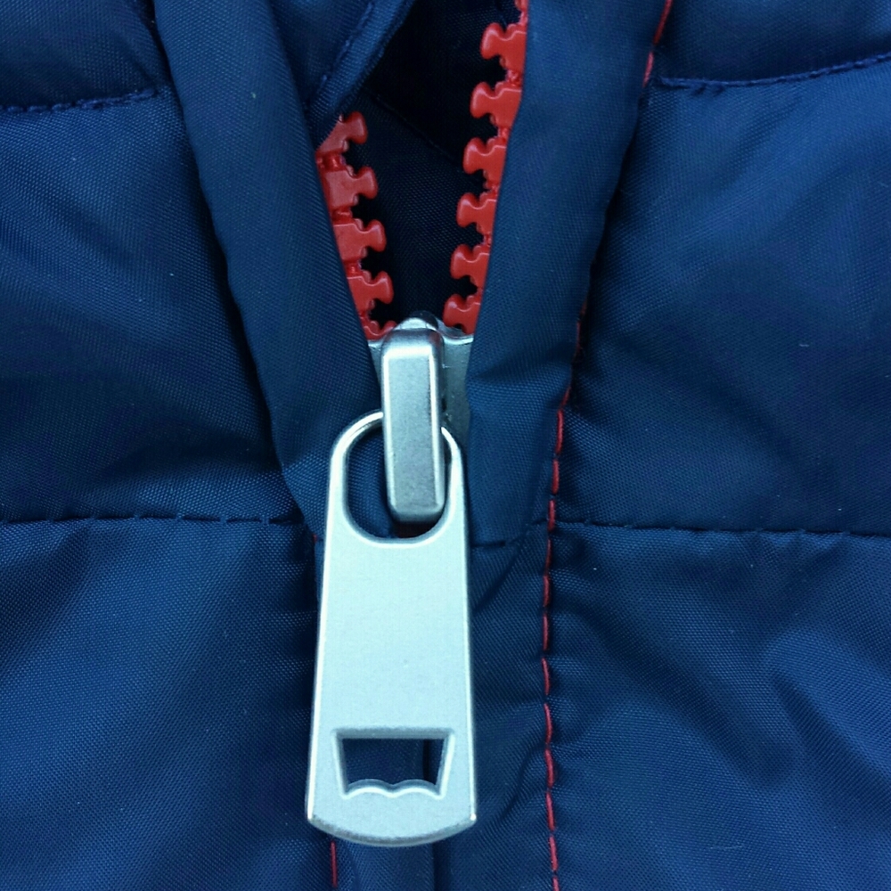 Levi's Baby Red White Blue Hood Winter Puffer Jacket 24M - Picture 10 of 12